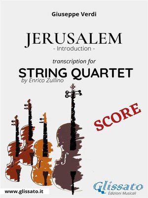 cover image of Jerusalem (introduction) String Quartet--Score